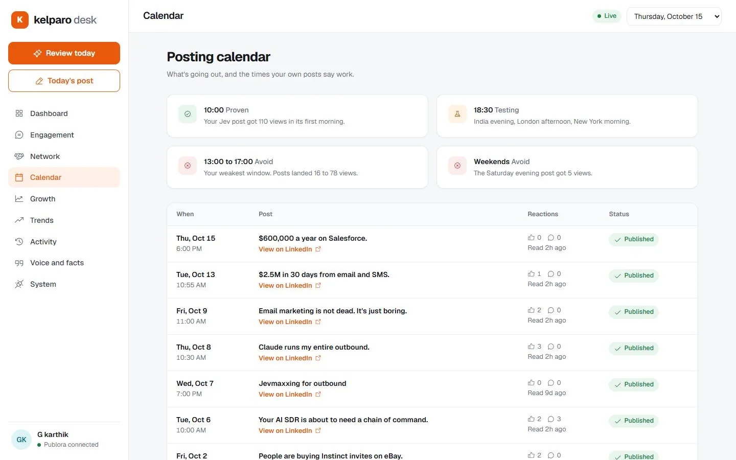 Calendar, captured from the running product